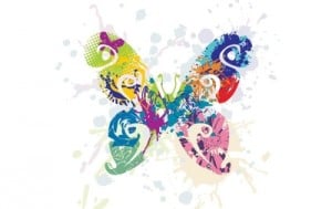 Abstract Butterfly Vector Graphic